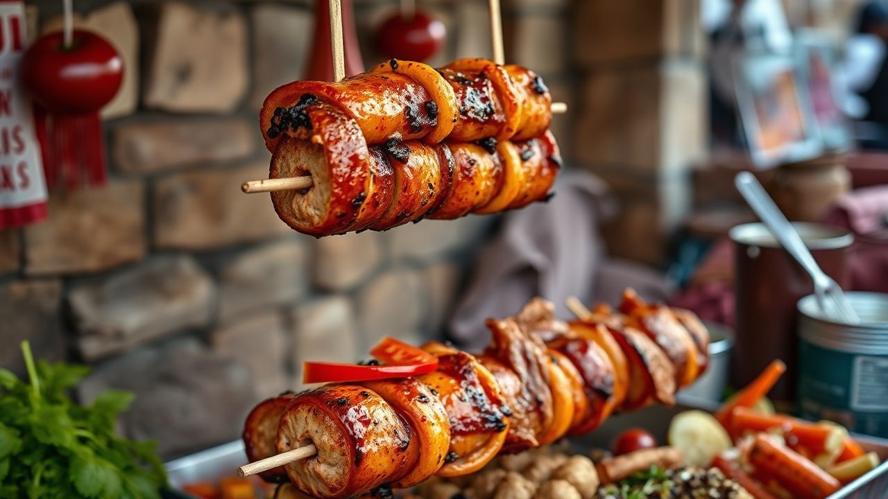 Un délicieux kebab pita garni d'ingrédients frais, prêt à être dégusté chez Pita Q, votre destination pour le pita à Tanger.